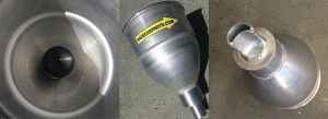 All aluminum fuel fill funnel